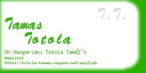 tamas totola business card